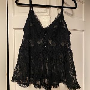 Killstar Into Ashes Lace Top (XXL)
